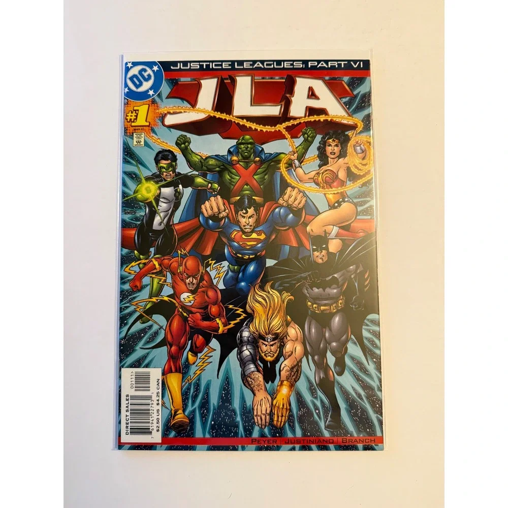 DC Comics Justice Leagues Part VI JLA #1 March 2001 Justiniano Branch Cover‎